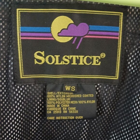 Vintage Retro 90s Solstice Microshed Ski Jacket, Hood, Vents, Cinch Waist Sz S - Picture 3 of 7